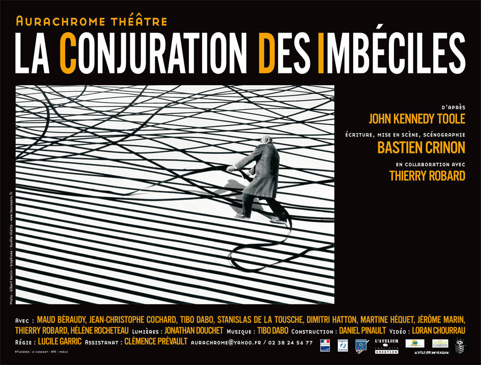 Aurélie Vilette © LesCrayons.net - Affiche du spectacle "La conjuration des imbéciles" - Aurachrome théâtre